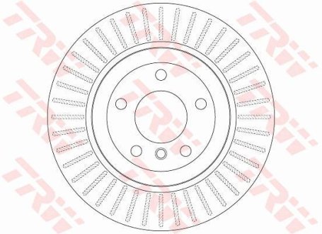 Диск тормозной (1 шт.) BMW 5(E60) "R D=320mm "05-10 TRW DF6299