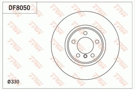 Диск тормозной TRW DF8050