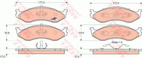 Гальмівні колодки TRW GDB1153