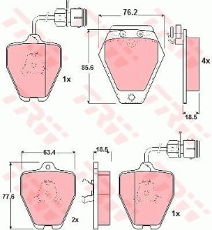 Комплект гальмівних колодок TRW GDB1162