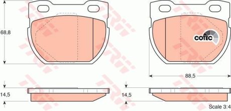 Гальмівні колодки TRW GDB1209