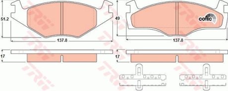 Гальмівні колодки TRW GDB1219