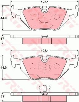 Гальмiвнi колодки дисковi TRW GDB1343