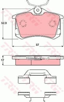 Колодки тормозные AUDI/CITROEN/FORD/SEAT/SKODA/PEUGEOT/VW \'\'R \'\'>>07 TRW GDB1416