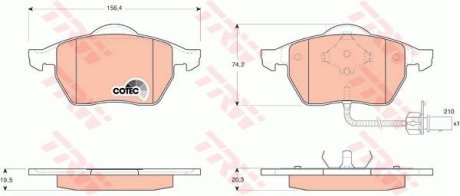 Комплект гальмівних колодок TRW GDB1440