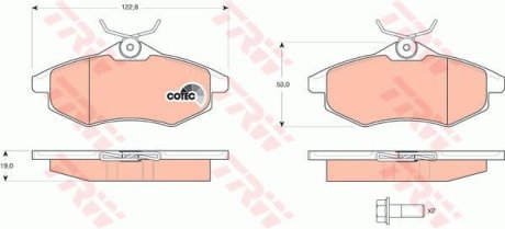 Колодки тормозные TRW GDB1495