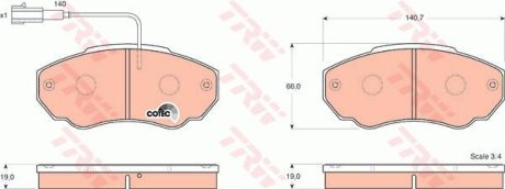 Гальмівні колодки, дискові TRW GDB1517