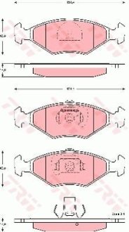 (без датч.) Гальм.колодки диск. Fiat Palio,Siena 98- TRW GDB1533