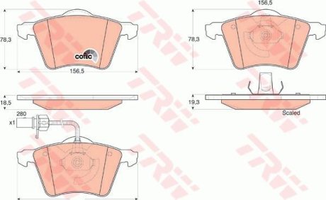 Гальмівні колодки дискові Ford Seat VW TRW GDB1538