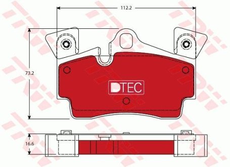 Гальмiвнi колодки дисковi TRW GDB1652DTE