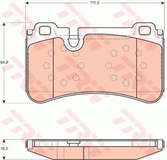 Гальмівні колодки, дискові TRW GDB1711