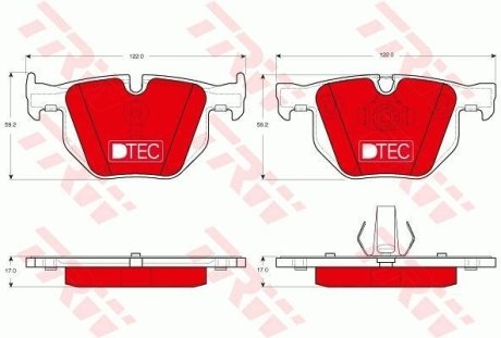 Тормозные колодки, дисковые TRW GDB1730DTE