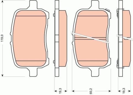 Гальмівні колодки, дискові TRW GDB1755