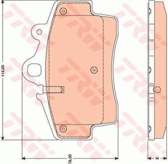 Гальмiвнi колодки дисковi TRW GDB1756