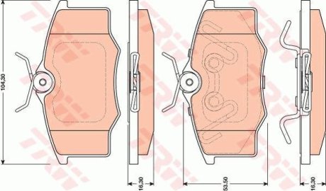 Гальмівні колодки, дискові TRW GDB1759