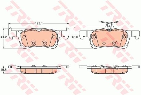 Гальмівні колодки, дискові TRW GDB2037