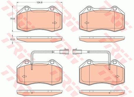 - Гальмівні колодки до дисків TRW GDB2045