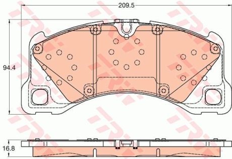 Гальмівні колодки, дискові TRW GDB2052