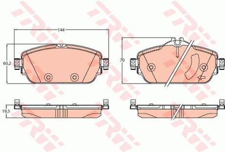 KLOCKI HAMULC. OPEL CORSA E 14- TYŁ TRW GDB2093