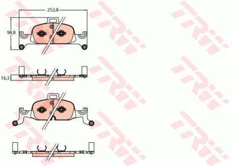 Тормозные колодки, дисковые TRW GDB2126