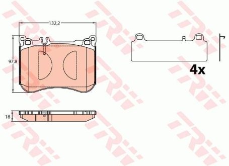 Тормозные колодки дисковые TRW GDB2144