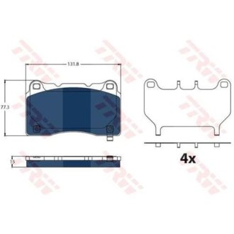 Колодки гальмівні дискові TRW GDB2198BTE