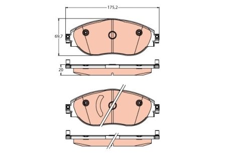 Тормозные колодки дисковые TRW GDB2219