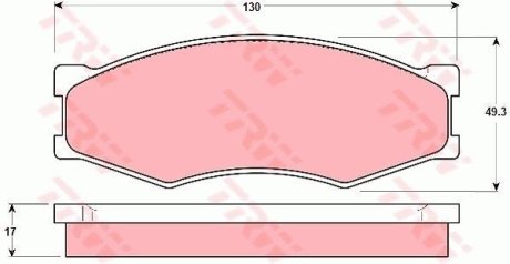 Колодка гальм. диск. NISSAN передн. (вир-во) TRW GDB318