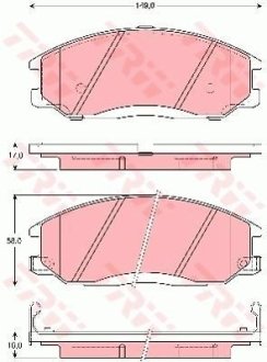 Гальмівні колодки TRW GDB3257