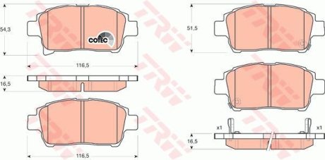 Колодки тормозные TRW GDB3317