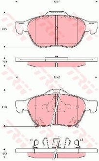 Гальмiвнi колодки дисковi TRW GDB3335