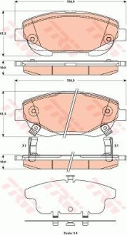 Гальмівні колодки TRW GDB3518