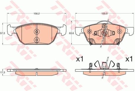 Гальмівні колодки, дискові TRW GDB3600