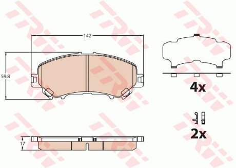 Гальмівні колодки TRW GDB3631