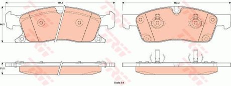 Гальмівні колодки, дискові TRW GDB4604