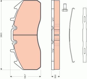 - Гальмівні колодки до дисків TRW GDB5096