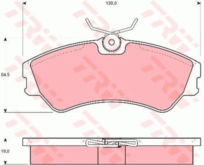 Колодки тормозные VOLKSWAGEN Campmobile/Caravelle/Multivan/Transporter TRW GDB862