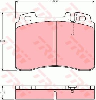 Комплект гальмівних колодок до дискових гальм TRW GDB962