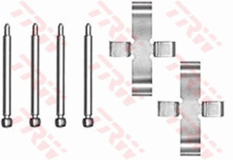 Монтажний набір гальмівних колодок задн Mercedes (S210), S (W140), Sl (R129) Bmw 7 (E23) Opel Monza A, Senator A 2.0-5.0 05.77-03.03 TRW PFK198