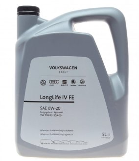 Масло двигателя 5L Longlife IV SAE 0W20 (ACEA А1/В1 VW 508 00 - 509 00) VAG GS60577M4