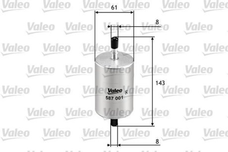 Топливный фильтр Valeo 587001