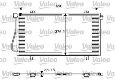 Радіатор кондиціонера 1.9DCI 8V, 2.5DCI 16V RENAULT Master II 97-10; NISSAN Interstar 01-10 Valeo 817742