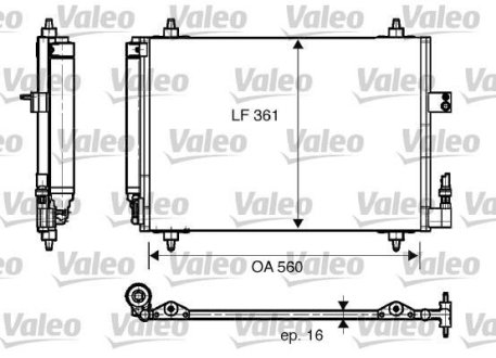 Радіатор кондиціонера Valeo 817824