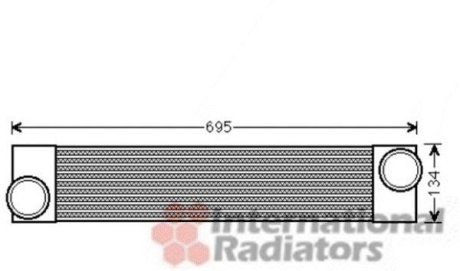 Радіатор інтеркулера Van Wezel 06004375