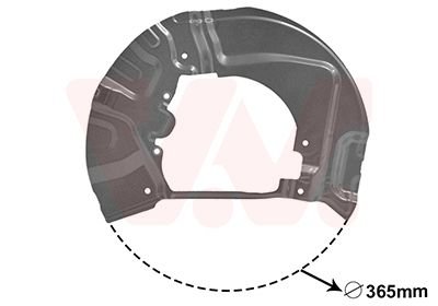 Защита диска тормозного (переднего) (L) BMW 5 (E60) 01-10 Van Wezel 0655371