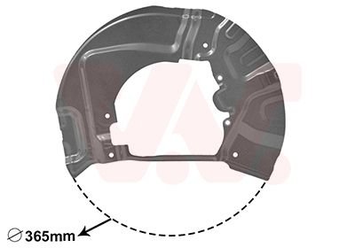 Защита диска тормозного (переднего) (R) BMW 5 (E60/E61) 04-10 Van Wezel 0655372