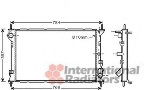 Радіатор охолодження TRANS CONN 18i/18TDCi 04- Van Wezel 18002411 (фото 1)