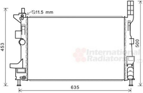 Радіатор охолодження FORD FOCUS/TRANSIT (вир-во) Van Wezel 18002578