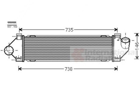 Інтеркулер FORD MONDEO/ VOLVO S60 10/10 > 18 Van Wezel 18004480