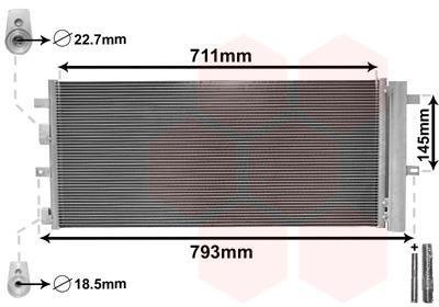 Радіатор кондиціонера FORD FUSION II (13-) (вир-во) Van Wezel 18015701